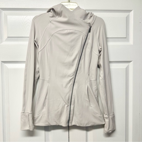 lululemon athletica Tops - Lululemon Every Journey Hoodie Light Chrome Nulu Full Zip Women’s 6